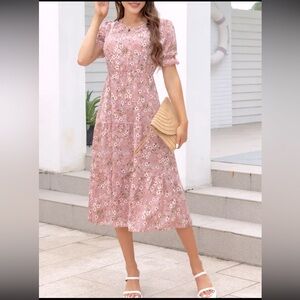 Beautiful Pink Floral Dress